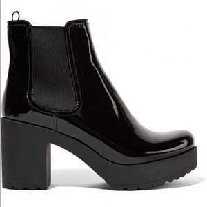 Black prada leather boots size 7. Rare pair.